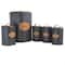 MegaChef Kitchen Food Storage & Organization Gray 5-Piece Canister Set